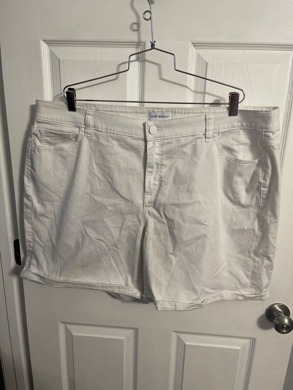Lane Bryant White Denim Shorts Size 22 New Without Tags